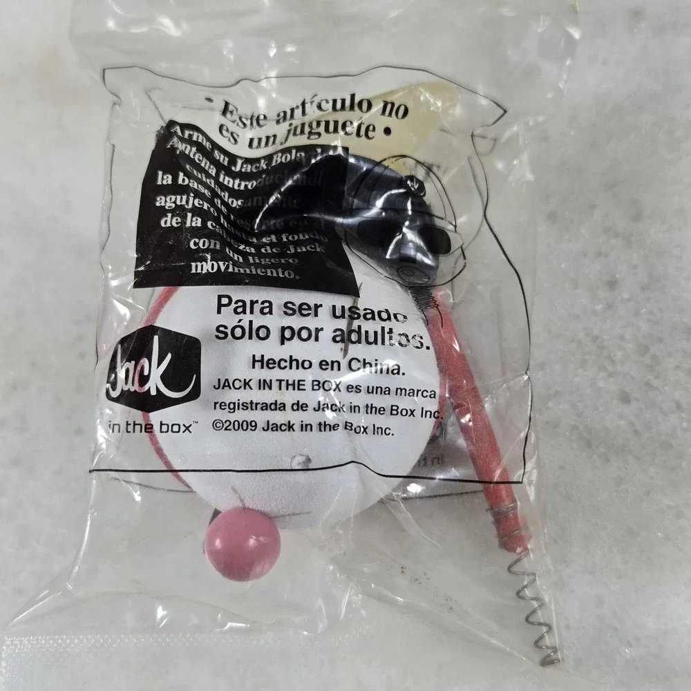 Lot of 3 Vtg Jack In The Box Antenna Toppers Sealed Classic Jack Snowman Basebal